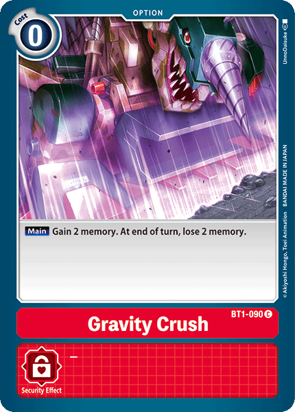 Gravity Crush BT1-090 - Digimon Release Special Booster VER 1.0-Cherry Collectables