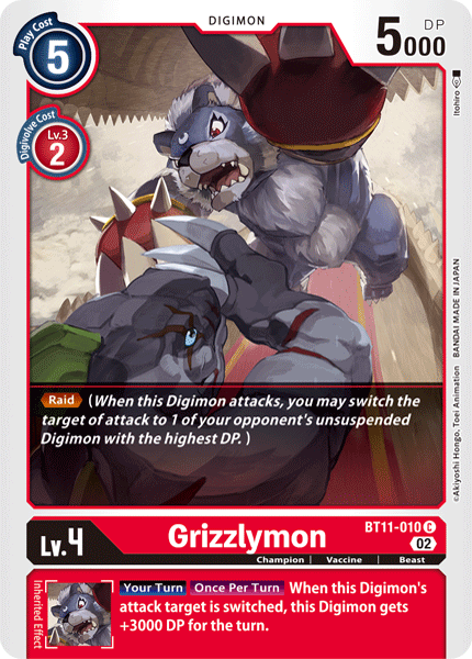 Grizzlymon BT11-010 - Common BT11 Dimensional Phase