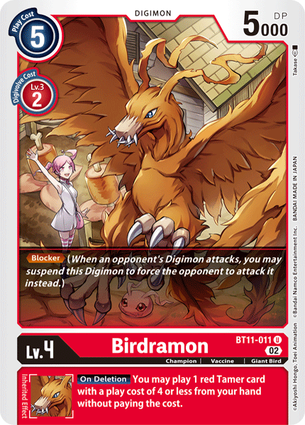 Playset 4 4x Birdramon Bt11-011