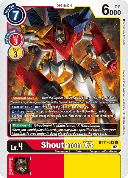 Shoutmon X3 BT11-012 - Uncommon BT11 Dimensional Phase
