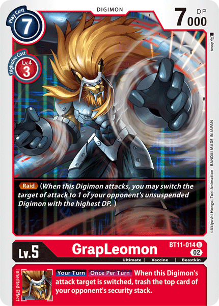 GrapLeomon BT11-014 - Uncommon BT11 Dimensional Phase