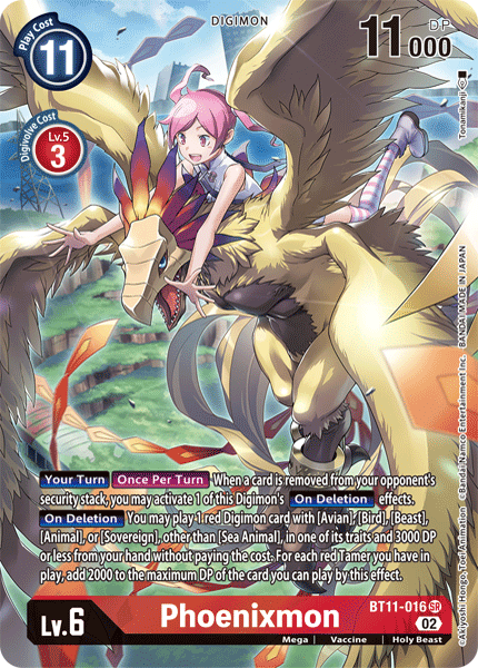 Phoenixmon (Alternate Art) BT11-016 - Super Rare BT11 Dimensional Phase