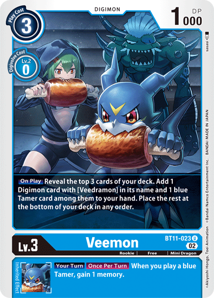 Veemon BT11-023 - Uncommon BT11 Dimensional Phase