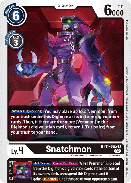 Snatchmon BT11-065 - Uncommon BT11 Dimensional Phase