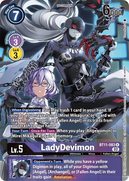 LadyDevimon (Alternate Art) BT11-083 - R BT11 Dimensional Phase