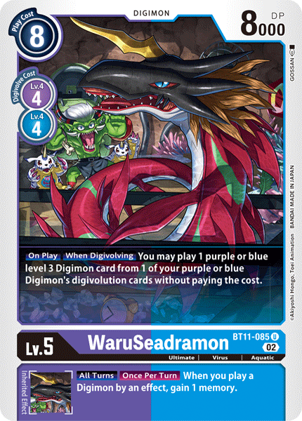 WaruSeadramon BT11-085 - Uncommon BT11 Dimensional Phase