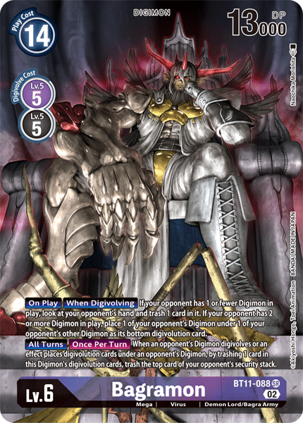 Bagramon (Alternate Art) BT11-088 - Super Rare BT11 Dimensional Phase