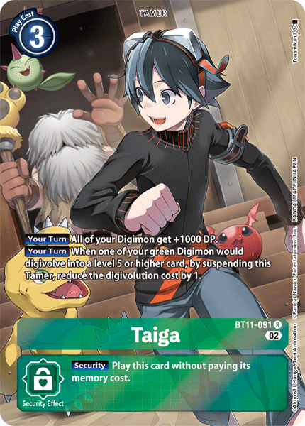 Taiga (Alternate Art) BT11-091 - R BT11 Dimensional Phase