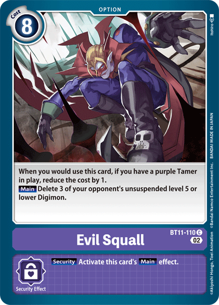 Evil Squall BT11-110 - Common BT11 Dimensional Phase
