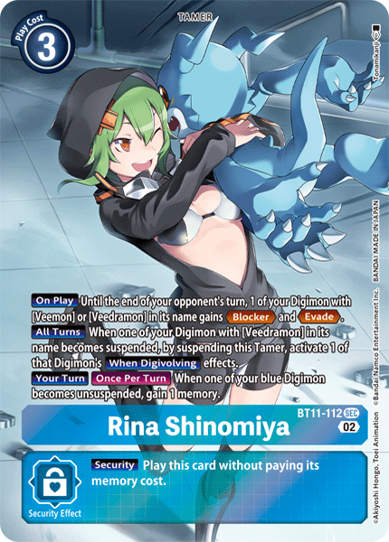 Rina Shinomiya (Alternate Art) BT11-112 - SEC BT11 Dimensional Phase