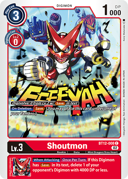 Shoutmon BT12-008 - Common BT12 Across Time