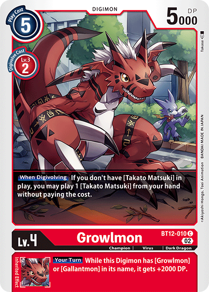 Growlmon BT12-010 - Common BT12 Across Time