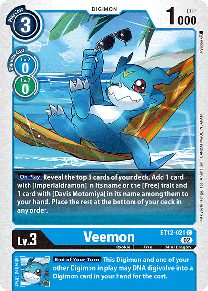Veemon BT12-021 - Common BT12 Across Time