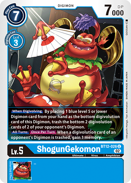 ShogunGenkomon BT12-026 - Uncommon BT12 Across Time