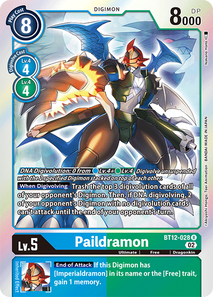 Paildramon BT12-028 - Rare BT12 Across Time