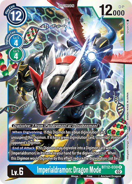 Imperialdramon: Dragon Mode BT12-030 - Rare BT12 Across Time