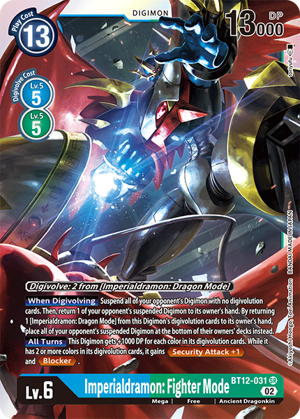 Imperialdramon: Fighter Mode BT12-031 - Super Rare BT12 Across Time