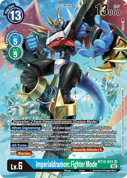 Imperialdramon: Fighter Mode (Alternate Art) BT12-031 - Super Rare BT12 Across Time
