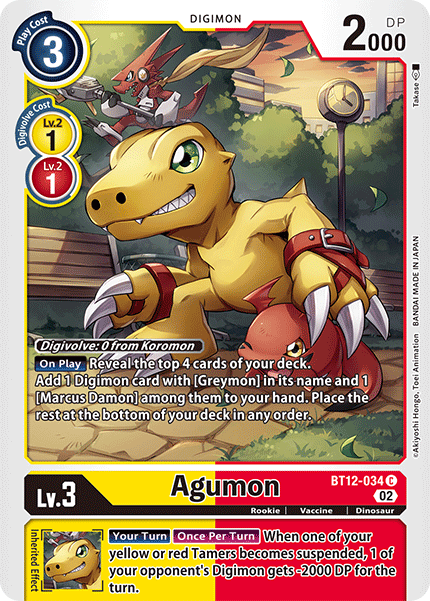 Agumon - (034) BT12-034 - Common BT12 Across Time
