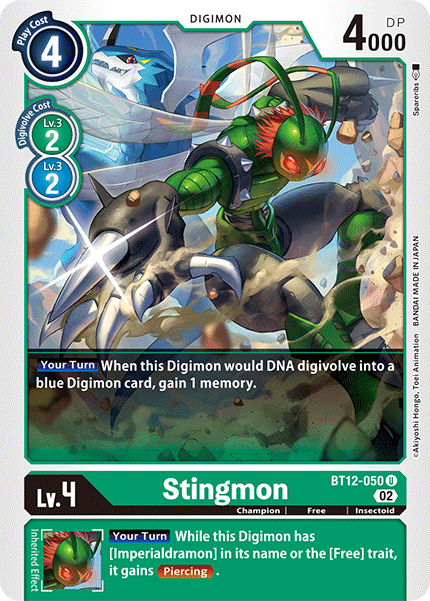 Stingmon BT12-050 - Uncommon BT12 Across Time