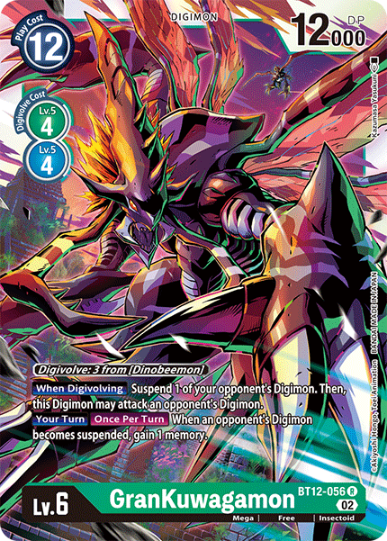 GranKuwagamon BT12-056 - Rare BT12 Across Time