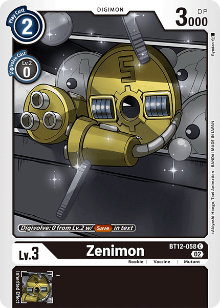 Zenimon BT12-058 - Common BT12 Across Time