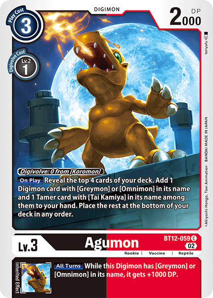 Agumon - (059) BT12-059 - Common BT12 Across Time