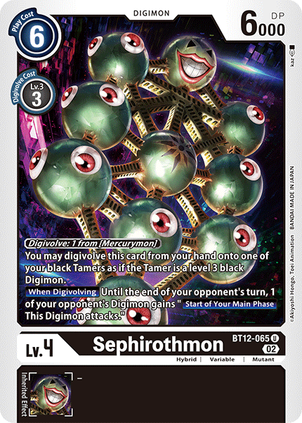 Sephirothmon BT12-065 - Uncommon BT12 Across Time