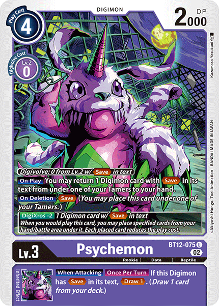 Psychemon BT12-075 - Uncommon BT12 Across Time