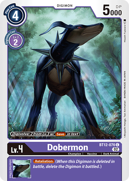 Dobermon BT12-076 - Common BT12 Across Time
