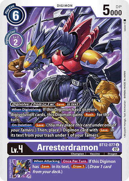 Arresterdramon BT12-077 - Uncommon BT12 Across Time