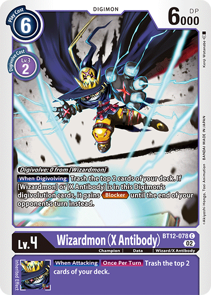 Wizardmon (X Antibody) BT12-078 - Common BT12 Across Time