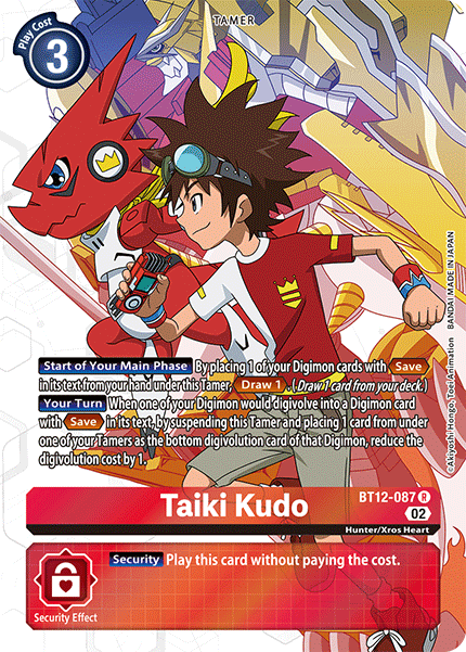 Taiki Kudo (Alternate Art) BT12-087 - Rare BT12 Across Time