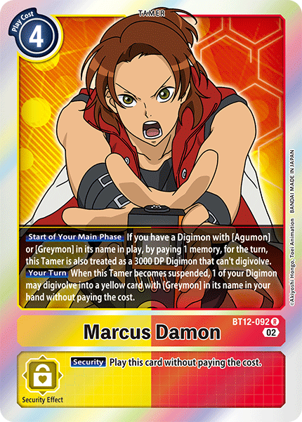 Marcus Damon BT12-092 - Rare BT12 Across Time