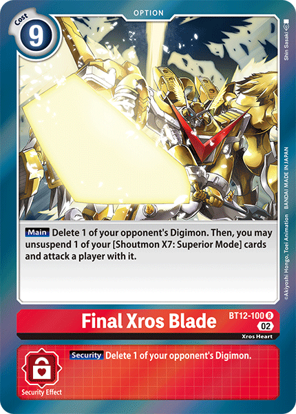 Final Xros Blade BT12-100 - Rare BT12 Across Time