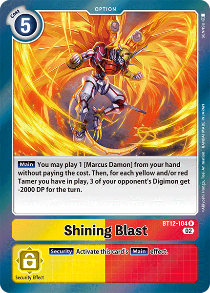 Shining Blast BT12-104 - Rare BT12 Across Time