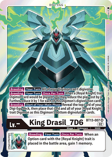 King Drasil_7D6 BT13-007 - Super Rare BT13 Versus Royal Knights