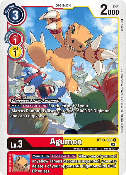 Agumon BT13-008  - Common BT13 Versus Royal Knights