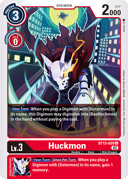 Huckmon BT13-009  - Common BT13 Versus Royal Knights