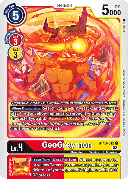 Geogreymon BT13-012  - Common BT13 Versus Royal Knights