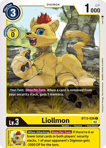 Liollmon BT13-036  - Common BT13 Versus Royal Knights