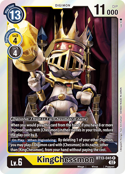 KingChessmon BT13-045 - Rare BT13 Versus Royal Knights