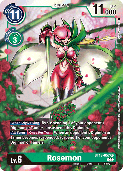 Rosemon BT13-057 - Rare BT13 Versus Royal Knights