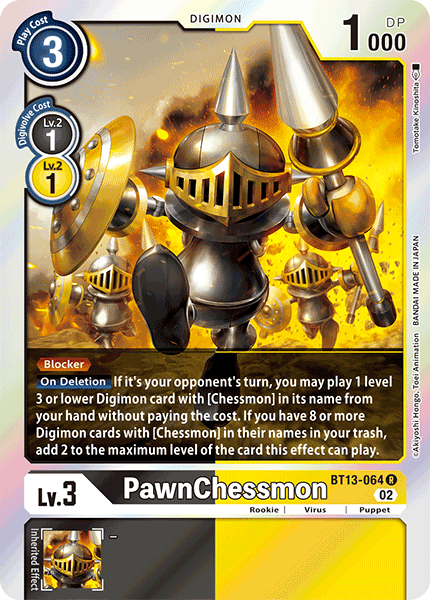 PawnChessmon BT13-064 - Rare BT13 Versus Royal Knights