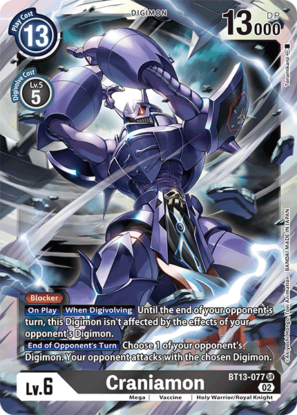 Craniamon BT13-077 - Super Rare BT13 Versus Royal Knights