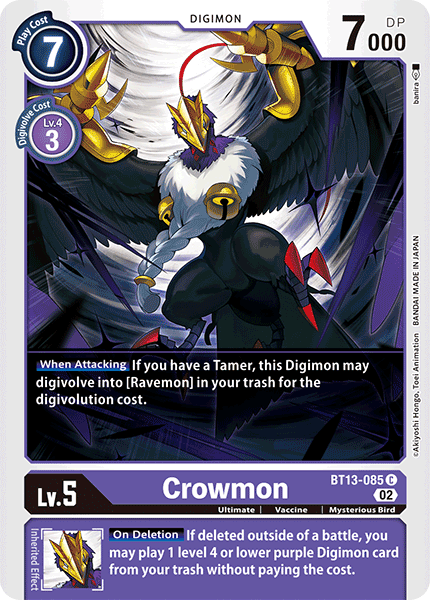 Crowmon BT13-085  - Common BT13 Versus Royal Knights