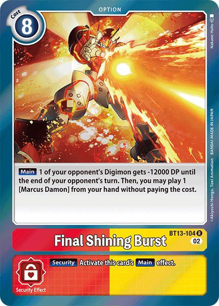 Final Shining Burst BT13-104 - Rare BT13 Versus Royal Knights