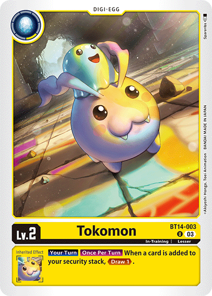 Tokomon BT14-003 - Uncommon   BT14 Blast Ace