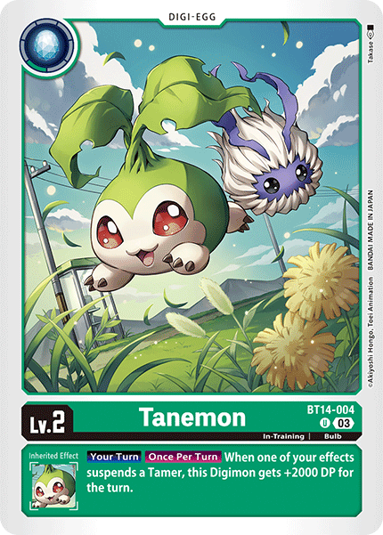 Tanemon BT14-004 - Uncommon   BT14 Blast Ace