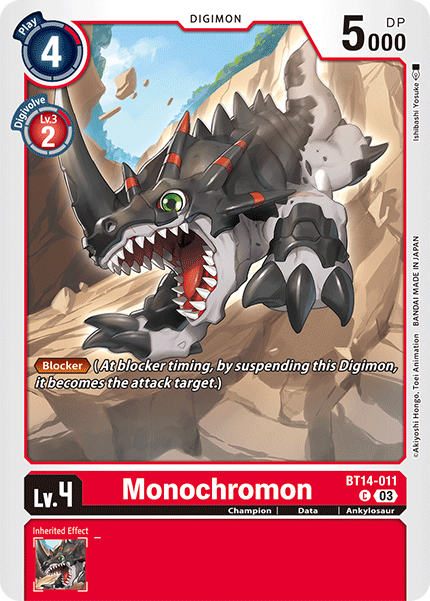 Monochromon BT14-011 - Common BT14 Blast Ace